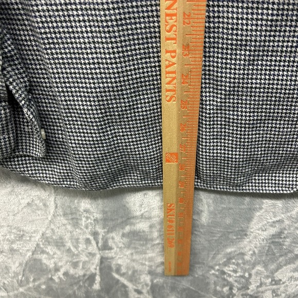 Suitsupply Shirt Mens Size 16 Houndstooth Green Blue Egyptian Cotton Flannel - Picture 6 of 11